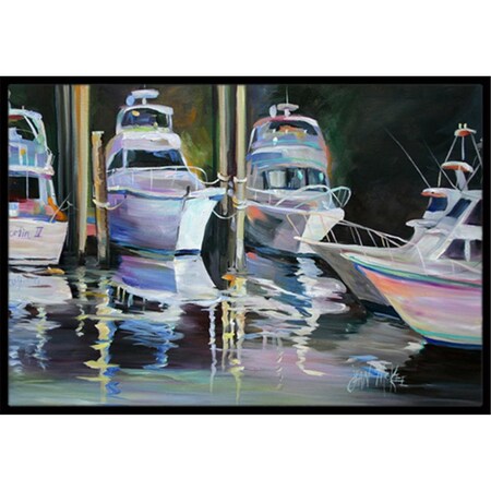 Jensendistributionservices Deep Sea Fishing Boats Indoor & Outdoor Mat, 18 x 27 in. MI2555509